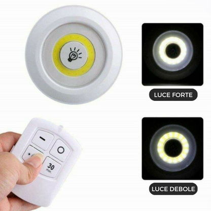 Kit da 3 luci adesive con telecomando