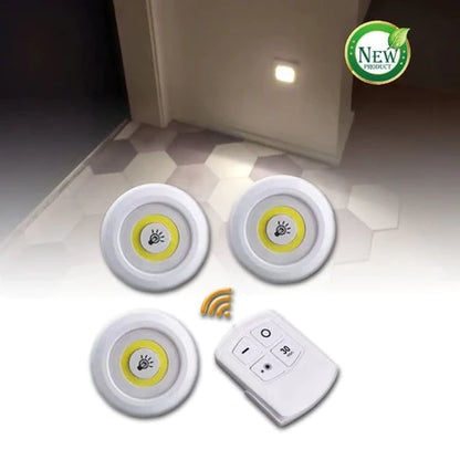 Kit da 3 luci adesive con telecomando