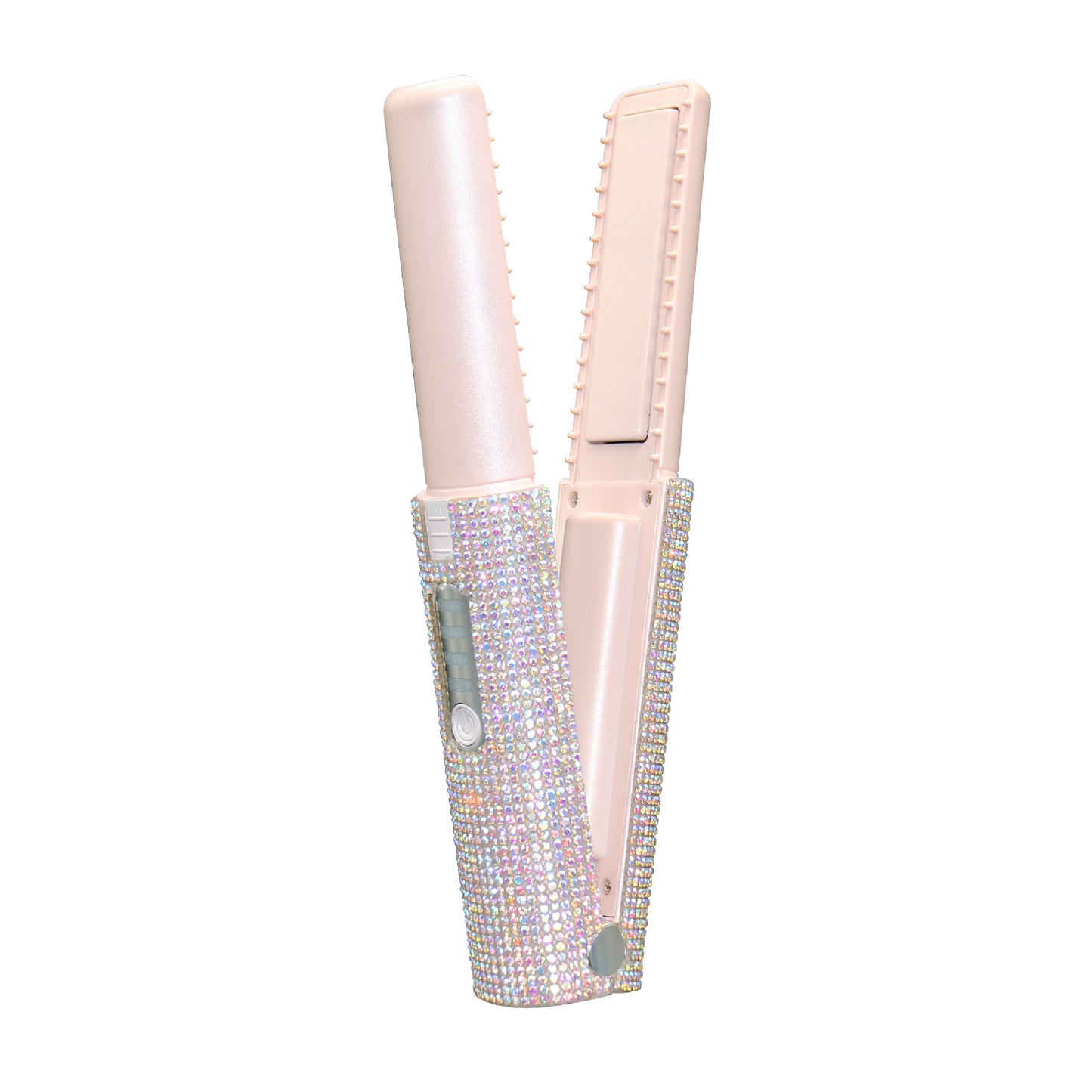 Piastra capelli ricaricabile con glitter