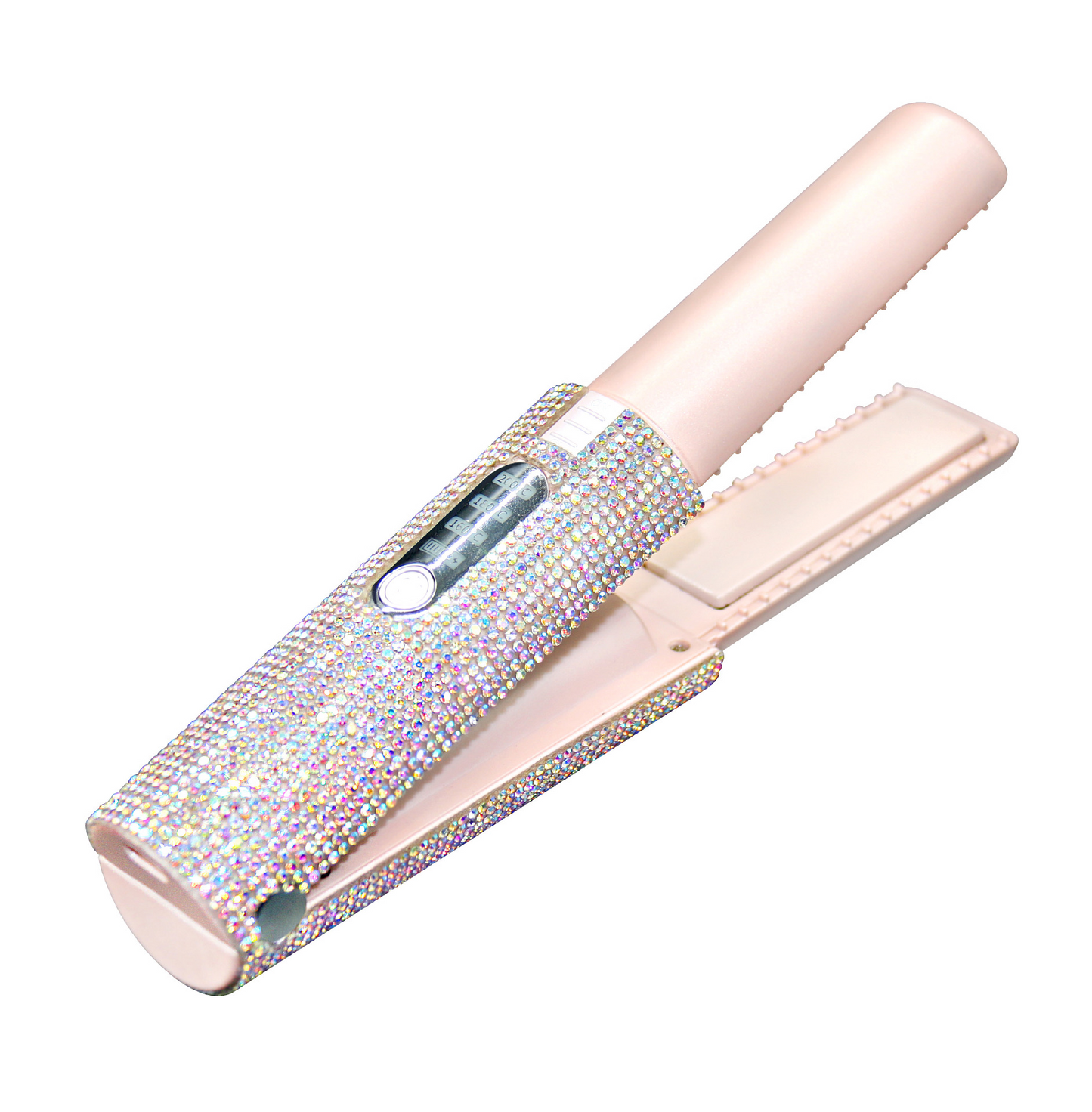Piastra capelli ricaricabile con glitter
