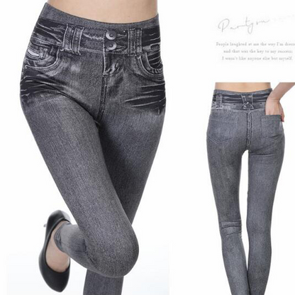 Collant Effetto Jeans
